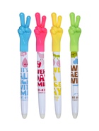 Стираемая ручка «Жест», шариковая, синий стержень, узел 0.8 мм, МИКС - фото 122205241