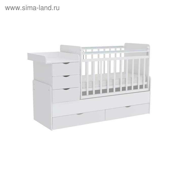 Детская кровать-трансформер «Фея 1150», цвет белый - Фото 1