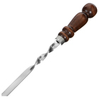 Шампур с деревянной лакированной ручкой, 68х1.2х0.25 см - Фото 2