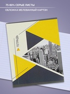 Тетрадь 48 листов в линейку, Calligrata «Мегаполис», серые листы, МИКС - Фото 2