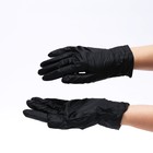 Перчатки нитриловые неопудренные, черные, размер L, 50 пар - Фото 6
