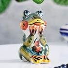 Фигурка фарфор гжель «Лягушка мечта», 7 см, цветная - Фото 1