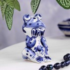 Фигурка фарфор гжель «Лягушка мечта», 7 см, бело-голубой - Фото 1