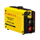 Сварочный аппарат инверторный Eurolux IWM190, 220 В, 10-190 А, IP21, дуга 27.6 В - фото 305298380