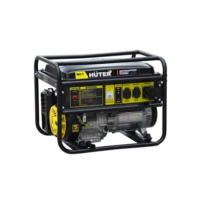 Электрогенератор Huter DY9500L, бензиновый, 7500/8000 Вт, ручной стартер, 220 В, 25 л
