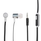 Наушники Luazon W-03, вакуумные, микрофон, Jack 3.5 мм, кабель 1.16 м, чёрный - Фото 3