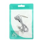 Наушники Luazon W-03, вакуумные, микрофон, Jack 3.5 мм, кабель 1.16 м, чёрный - Фото 4