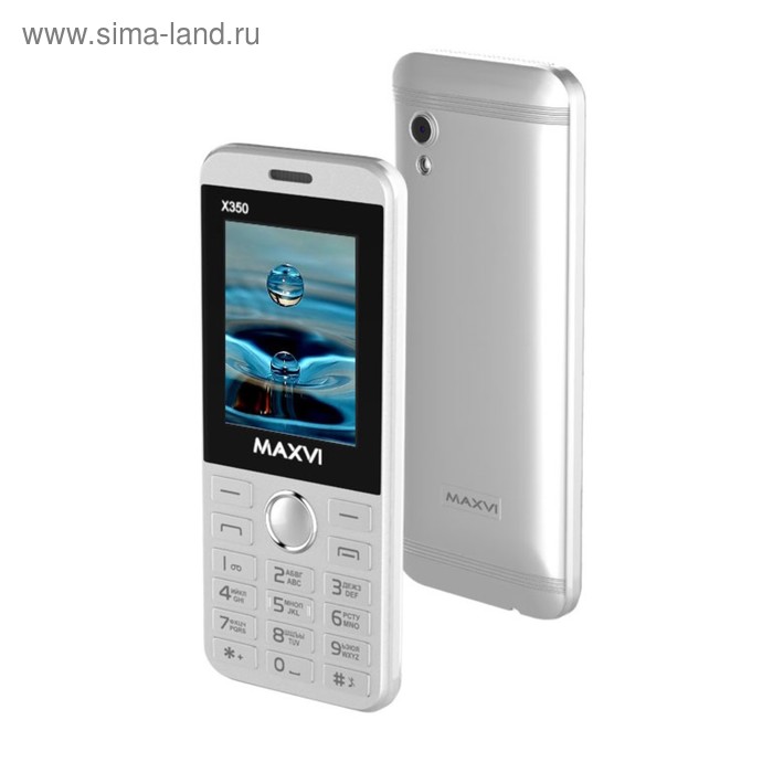 Сотовый телефон Maxvi X350, 2 SIM-карты, 1500 мАч, 0.3 Мп, цвет серебристый металлик - Фото 1