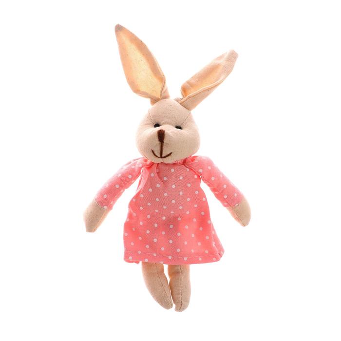 Мягкая игрушка-подвеска «Зайка», в платье с бантиком, МИКС - Фото 1