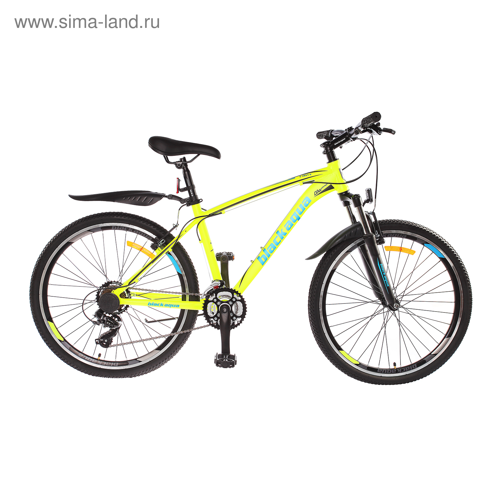 Велосипед 26" Black Aqua Cross 2651V, 2017, цвет лимонный, размер 18 ...