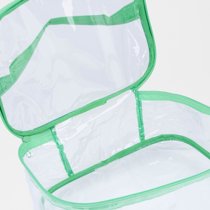 Косметичка на молнии, цвет зелёный 3292071