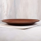 Тарелка "Глинка", плоская, гладкая, красная глина, 26 см - Фото 3
