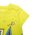 Комплект для мальчика (футболка, шорты), рост 98 см, цвет салатовый CSB 9715 (177) - Фото 4
