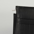 Клатч мужской, 3 отдела на молниях, 2 наружных кармана, ручка, цвет чёрный - Фото 4