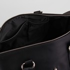 Сумка дорожная, отдел на молнии, наружный карман, регулируемый ремень, цвет чёрный - Фото 5
