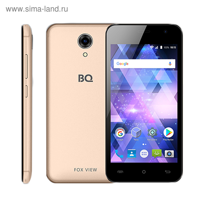 Смартфон BQ S-4585 Fox View Champagne 4,5" IPS,8Gb,1Gb RAM,1500mAh,цвет шампань - Фото 1