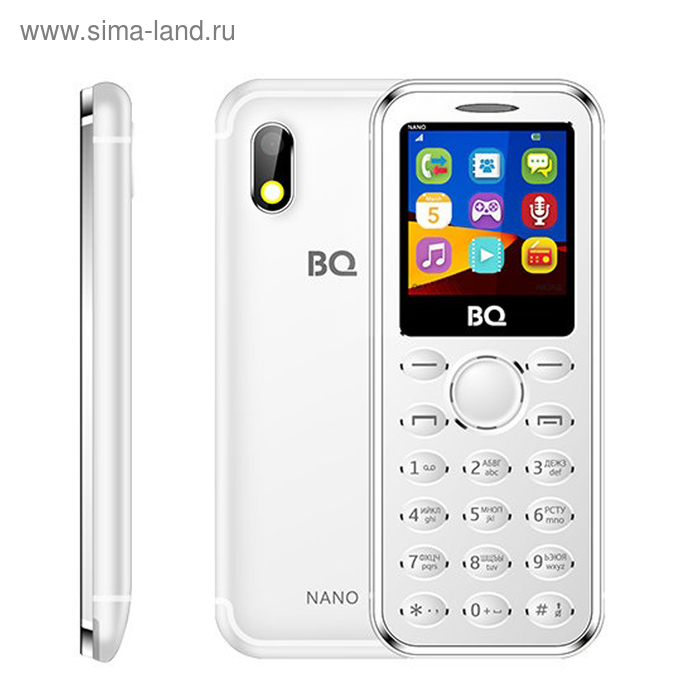Сотовый телефон BQ M-1411 Nano Silver, цвет серебряный - Фото 1