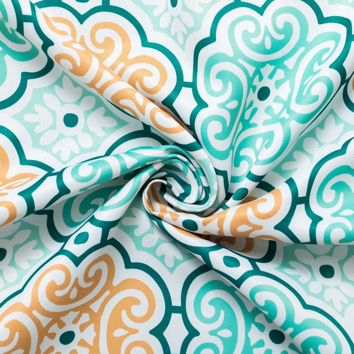 Штора блэкаут портьерная «Этель. Дамаск», зелёная, 130×250 см