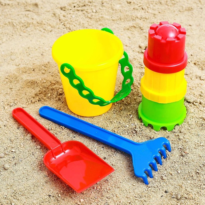 Набор для игры в песке №6, цвета МИКС - Фото 1