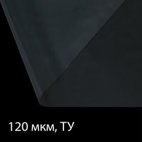 Плёнка полиэтиленовая 120 мкм, прозрачная, длина 10 м, ширина 3 м, рукав (1.5 × 2 м), Эконом 50%