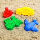 Набор для игры в песке №68, 4 формочки для песка, цвета МИКС - Фото 1