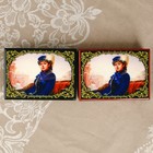 Шкатулка «Портрет 3», лаковая миниатюра, 10х14 см - Фото 2