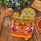 Варежка «Доляна» Масленица/вид 2, 18 х 26 см, 100 % хлопок, рогожка 162 г/м² - Фото 1