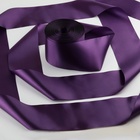 Лента атласная, 100 мм × 100 ± 5 м, цвет фиолетовый - фото 318062303