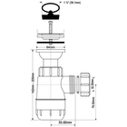 Сифон для умывальника McAlpine MRW2, 1 1/4"x32 мм, с выпуском - Фото 2