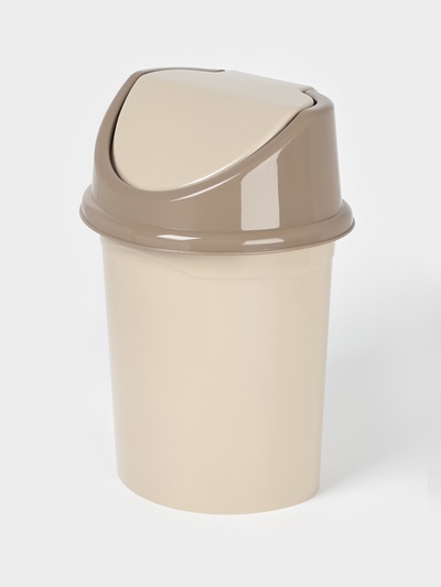 Ведро с плавающей крышкой, 8 л, латте