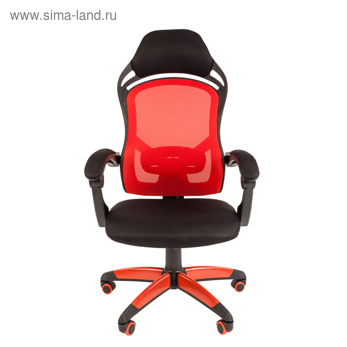 Кресло игровое Chairman game 12, чёрный/красный - Фото 1