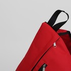 Рюкзак молодёжный, отдел на молнии, наружный карман, цвет красный - Фото 4