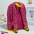 Рюкзак детский "Горох", 1 отдел на молнии, 2 наружных кармана, цвет розовый - Фото 2