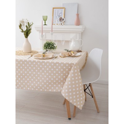 Скатерть "Этель" Ваниль (вид2) 110х145см, рогожка 100% хл