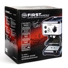 Кофеварка FIRST FA-5476-1, рожковая, 1050 Вт, 1.25 л, капучинатор, чёрная - фото 51342643