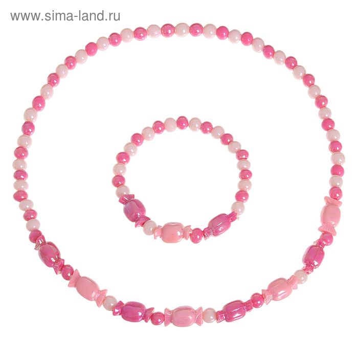 Набор детский «Выбражулька» 2 предмета: бусы, браслет, конфетки - Фото 1