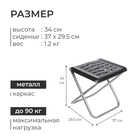 Стул складной Nika, 36.5×29.5×34 см, цвет чёрный - Фото 3