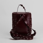Сумка-рюкзак, отдел на молнии с клапаном, цвет бордовый - Фото 3