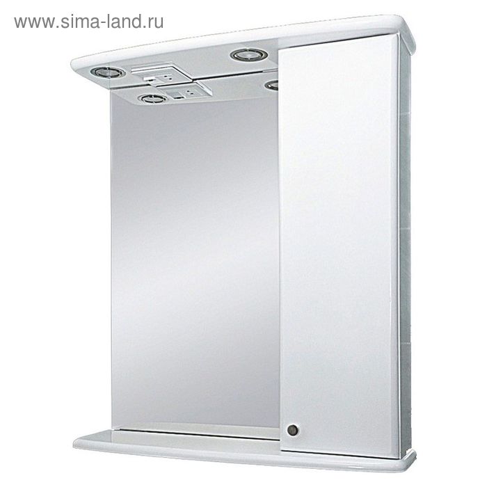 Шкаф-зеркало Misty "Астра-55", с подсветкой, правый - Фото 1