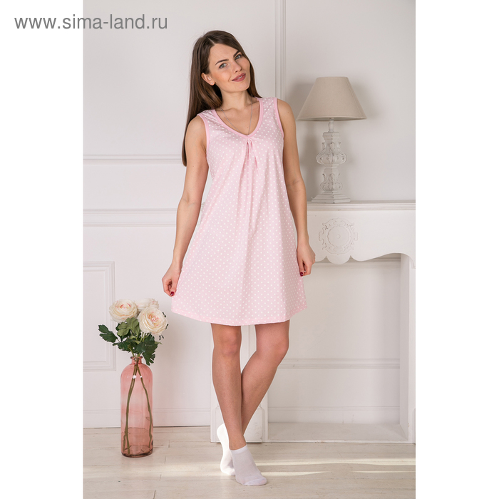 Сорочка женская Лика 155 цвет розовый, р-р 54 - Фото 1