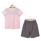 Пижама женская (футболка, шорты) 195 Пелагея цвет розовый, р-р 58 - Фото 8