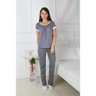Комплект женский (футболка, брюки) 113 цвет серый, р-р 46 - Фото 1