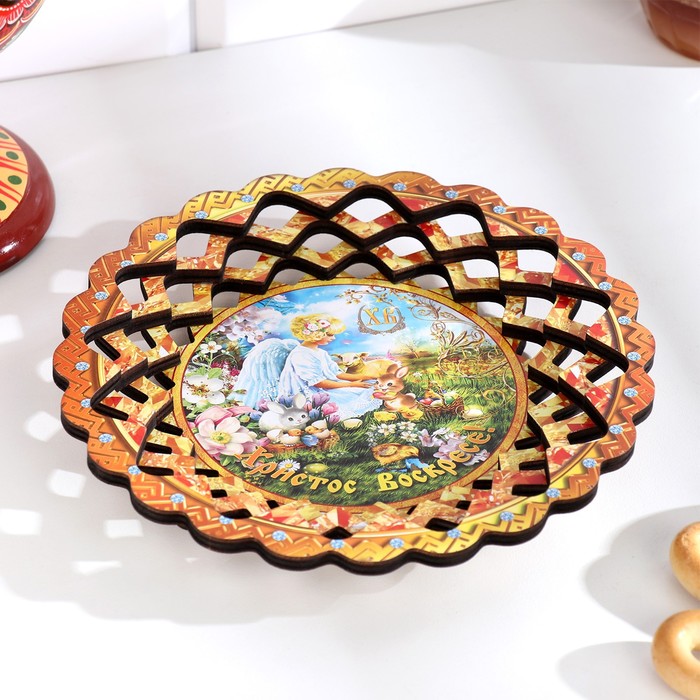 Тарелка конфетница "Ангел с ягнёнком", 19,5×19,5см - Фото 1