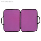 Папка А3 Calligrata, с ручками, текстиль, 20 мм, стандарт, 450×350 мм, фиолетовая, 600D - Фото 4