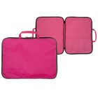 Папка А3 Calligrata, с ручками, текстиль, 20 мм, стандарт, 450×350 мм, розовая, 600D - Фото 1