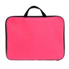 Папка А3 Calligrata, с ручками, текстиль, 20 мм, стандарт, 450×350 мм, розовая, 600D - Фото 4