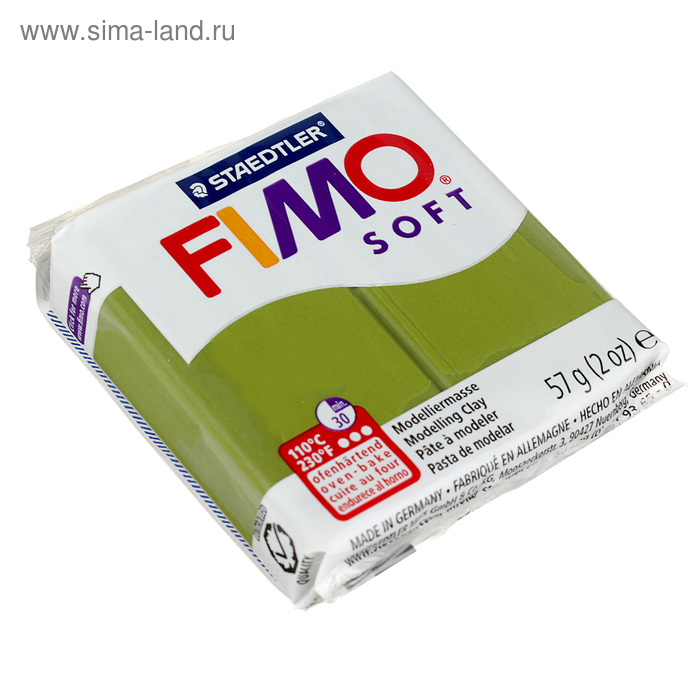 Пластика - полимерная глина, 57 г, Soft, оливковый - Фото 1