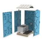 Мобильная туалетная кабина Эконом «Ecogr» синяя - Фото 3