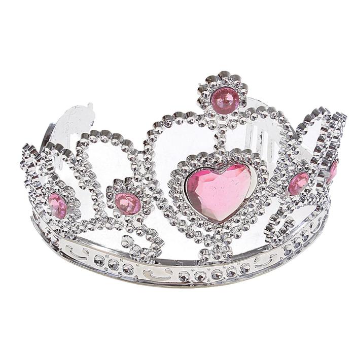 Корона с камушком сердечком, МИКС - Фото 1
