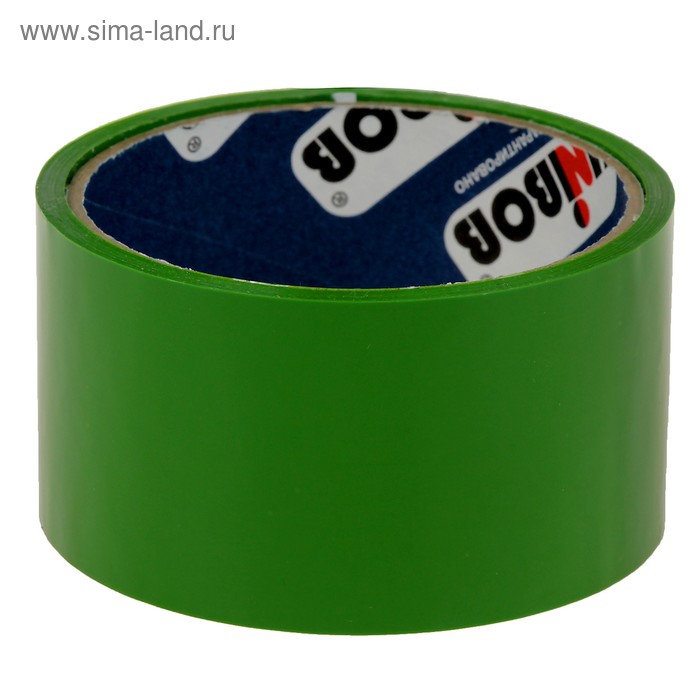 Клейкая лента упаковочная 48 мм х 24 м, 45 мкм UNIBOB (зеленая) - Фото 1